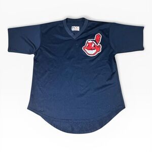 VTG Universal Athletics Men XL Cleveland Indians Cheif Wahoo MLB Mesh #5 Jersey
